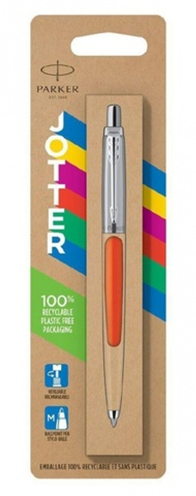 Шариковая ручка Parker Jotter ORIGINALS ORANGE CT, стержень: Mblue ЭКО-УПАКОВКА