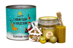 Подарочный новогодний набор с медом HoneyForYou "Банановый"