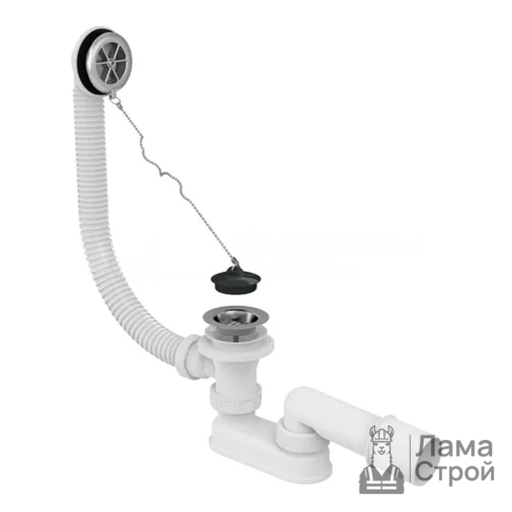 Сифон хромированный 1 1/4 Alcaplast круглый