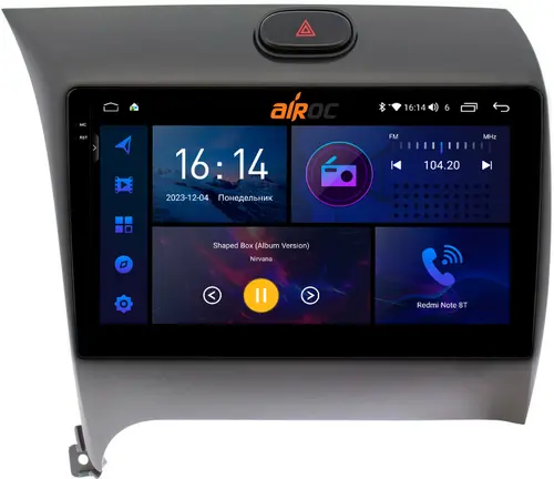 Магнитола для KIA Cerato 2013-2018 - AIROC 2K RI-2316 Android 12, Быстрая, QLed+2K, CarPlay, SIM-слот