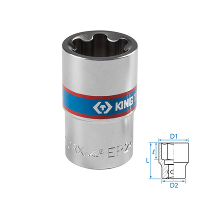 KING TONY (433E24M) Головка торцевая TORX Plus 1/2", EP24