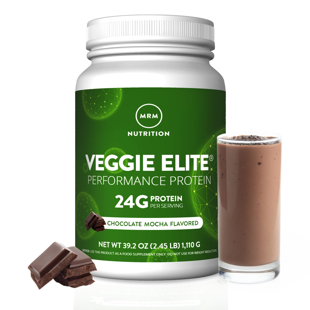 MRM Nutrition, Veggie Elite®, протеин для повышения производительности, шоколадное мокко, 1110 г (2,45 фунта)