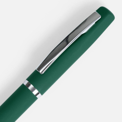 Ручка шариковая Bolt Soft Touch, зеленая