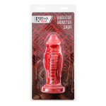 Силиконовый вибратор 20см ToyFa Black&Red Monster Saur 901019