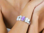 Браслет Nature Bijoux, Gotborg, с ракушкой Capiz в смоле, перламутром, гранатом, аквамарином и амети