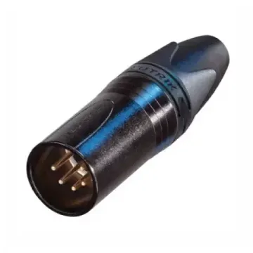 Neutrik NC5MXX-B кабельный разъем XLR male черненый корпус, золоченые контакты 5 контактов