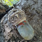 Серебряный кулон с гелиотропом