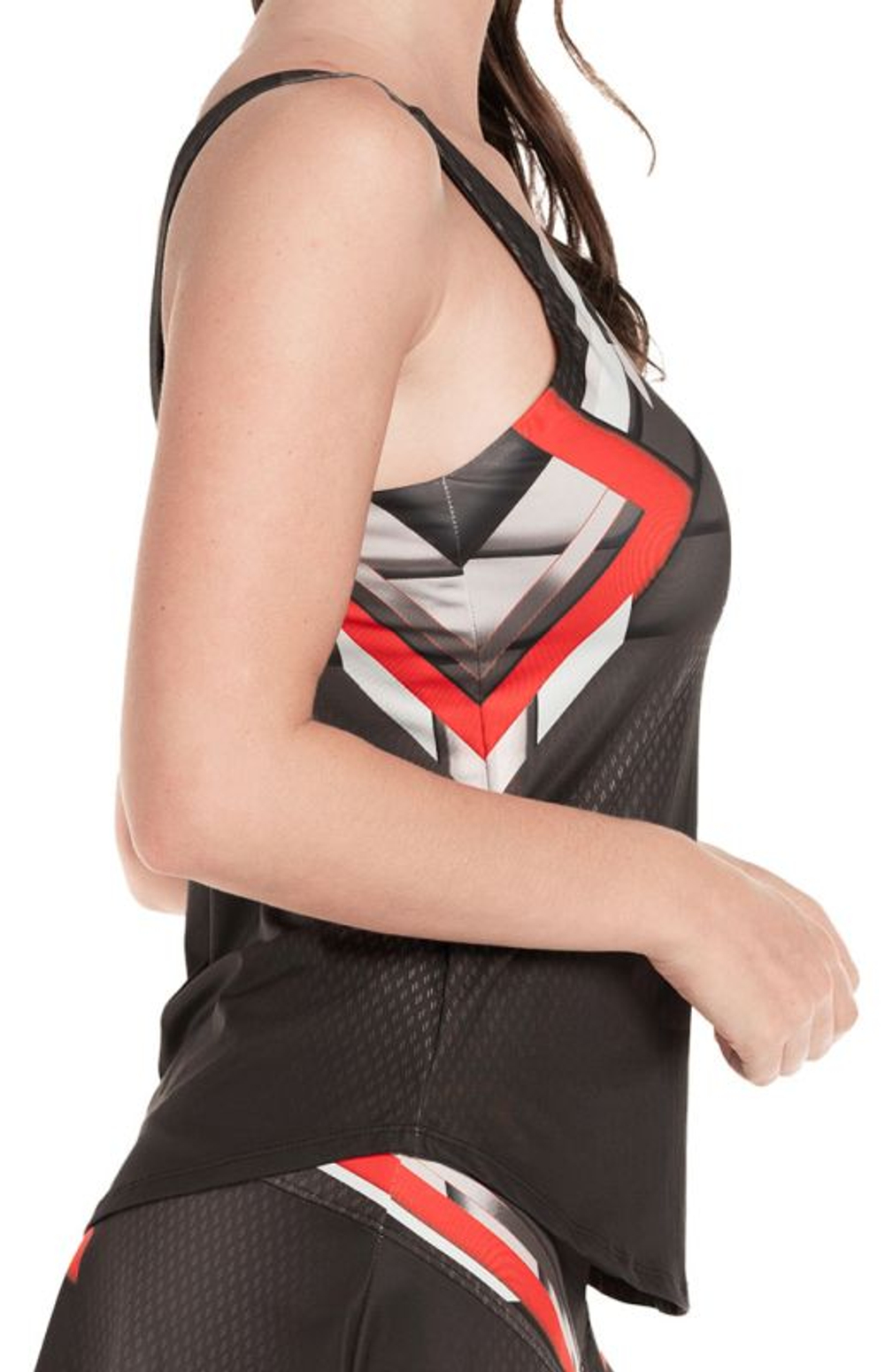 Женский теннисный топ Lucky in Love Tech It Out Tank w/Bra — charcoal