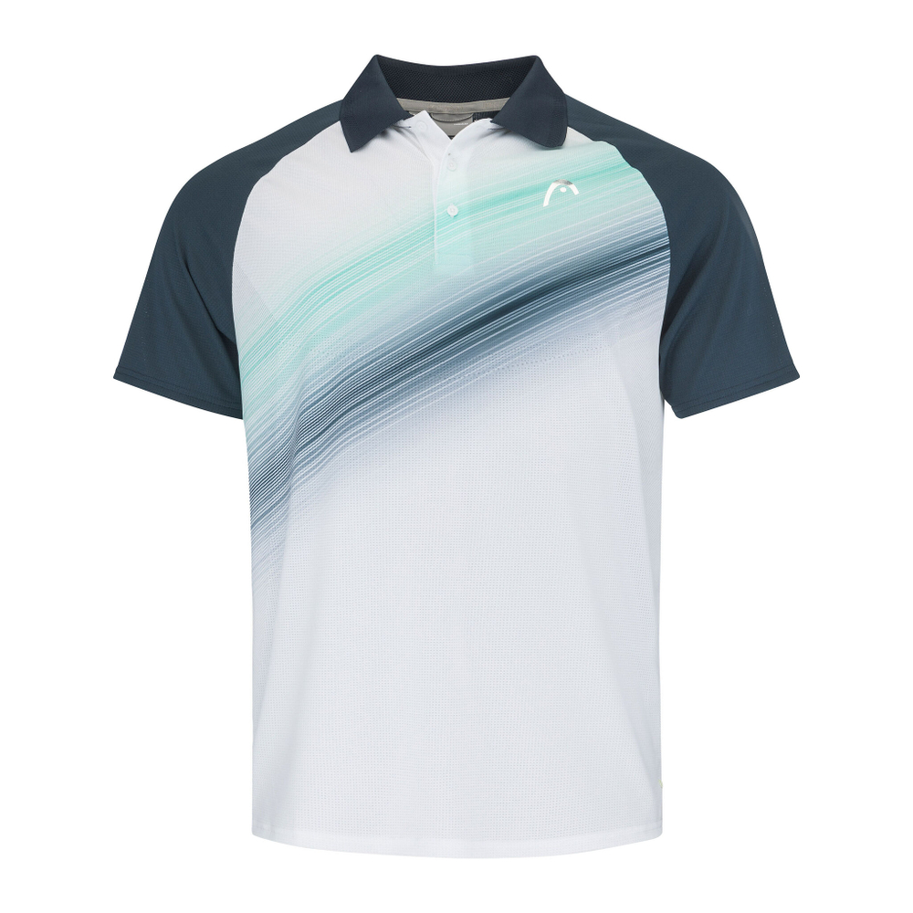 Мужское теннисное поло HEAD Performance Polo Men - White, Green