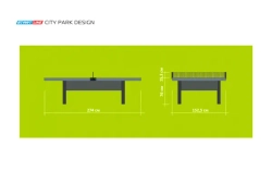 Теннисный стол City Park DESIGN Всепогодный