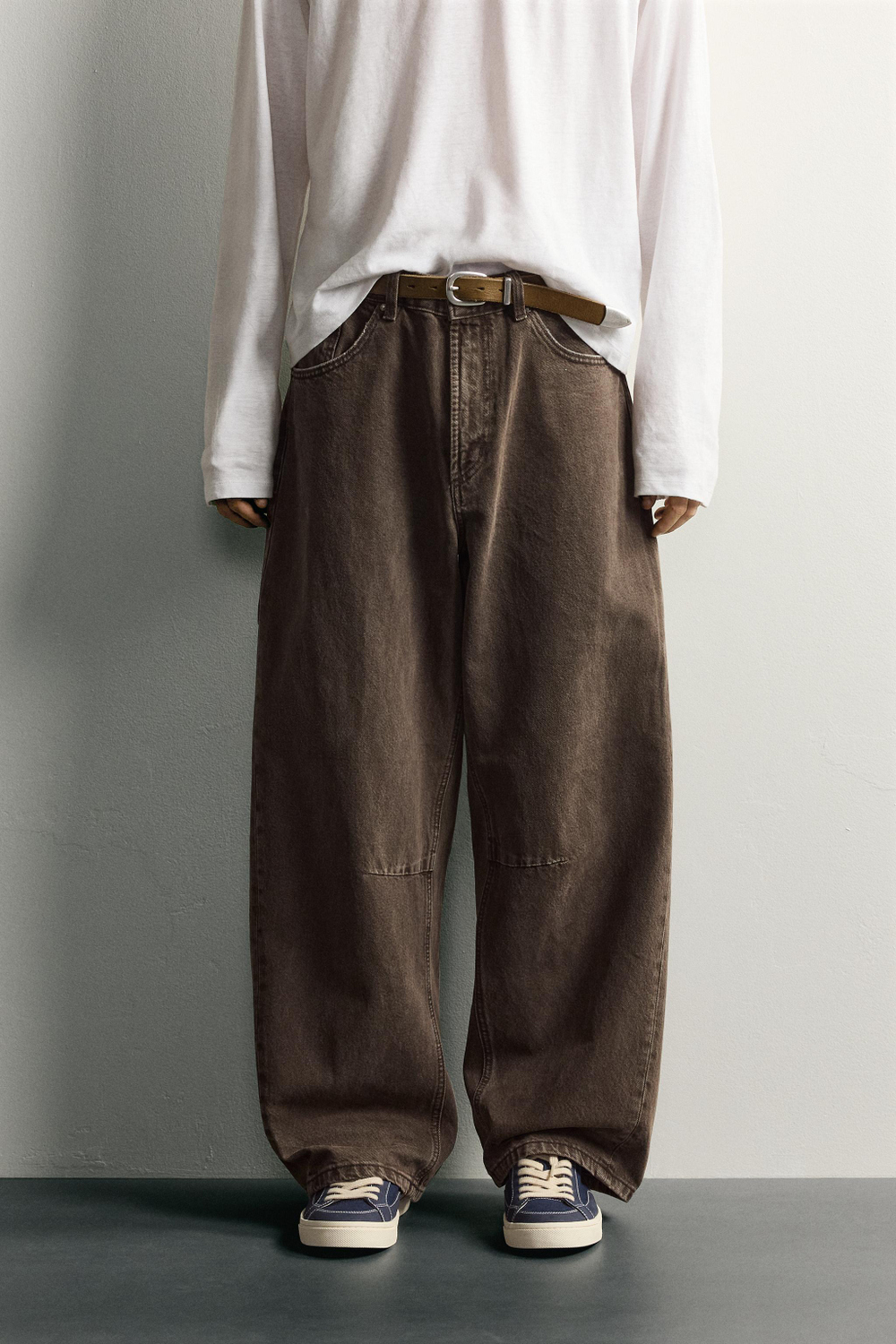 БРЮКИ BARREL FIT НА КУЛИСКЕ — ZARA