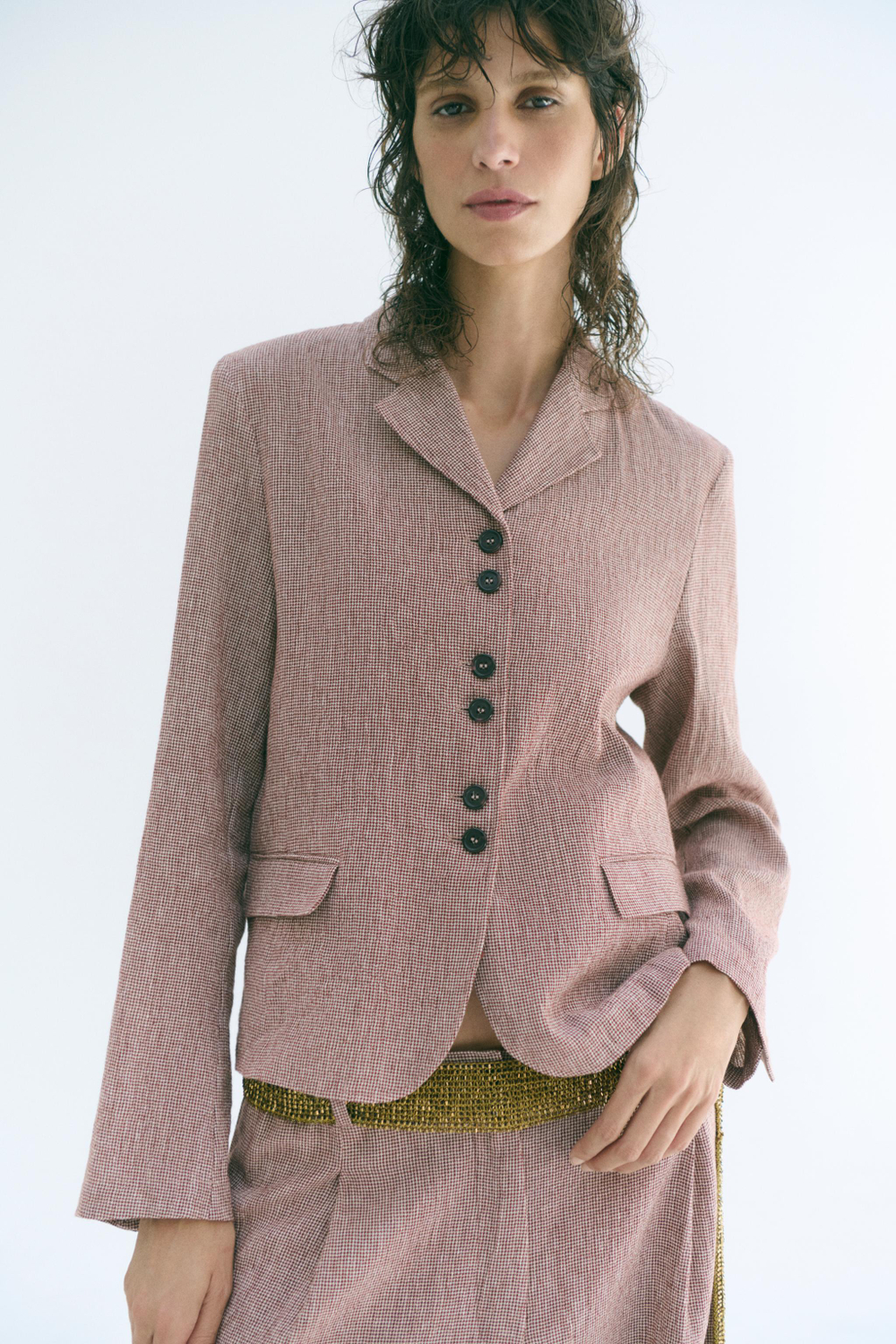 БЛЕЙЗЕР ИЗ СМЕСОВОГО ЛЬНА — ZW COLLECTION — ZARA