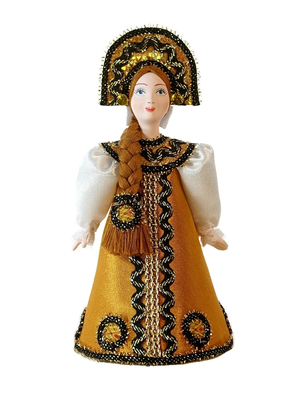 Кукла коллекционная Русская красавица - oranzhevyj