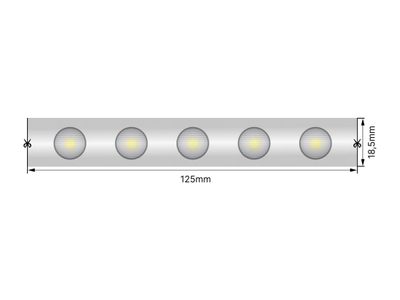 Светодиодная лента Wallwasher 2835, 48 LED/м, 18 Вт/м, 24В , IP67, Цвет: Холодный белый, SWG-248-24-W20/45-67