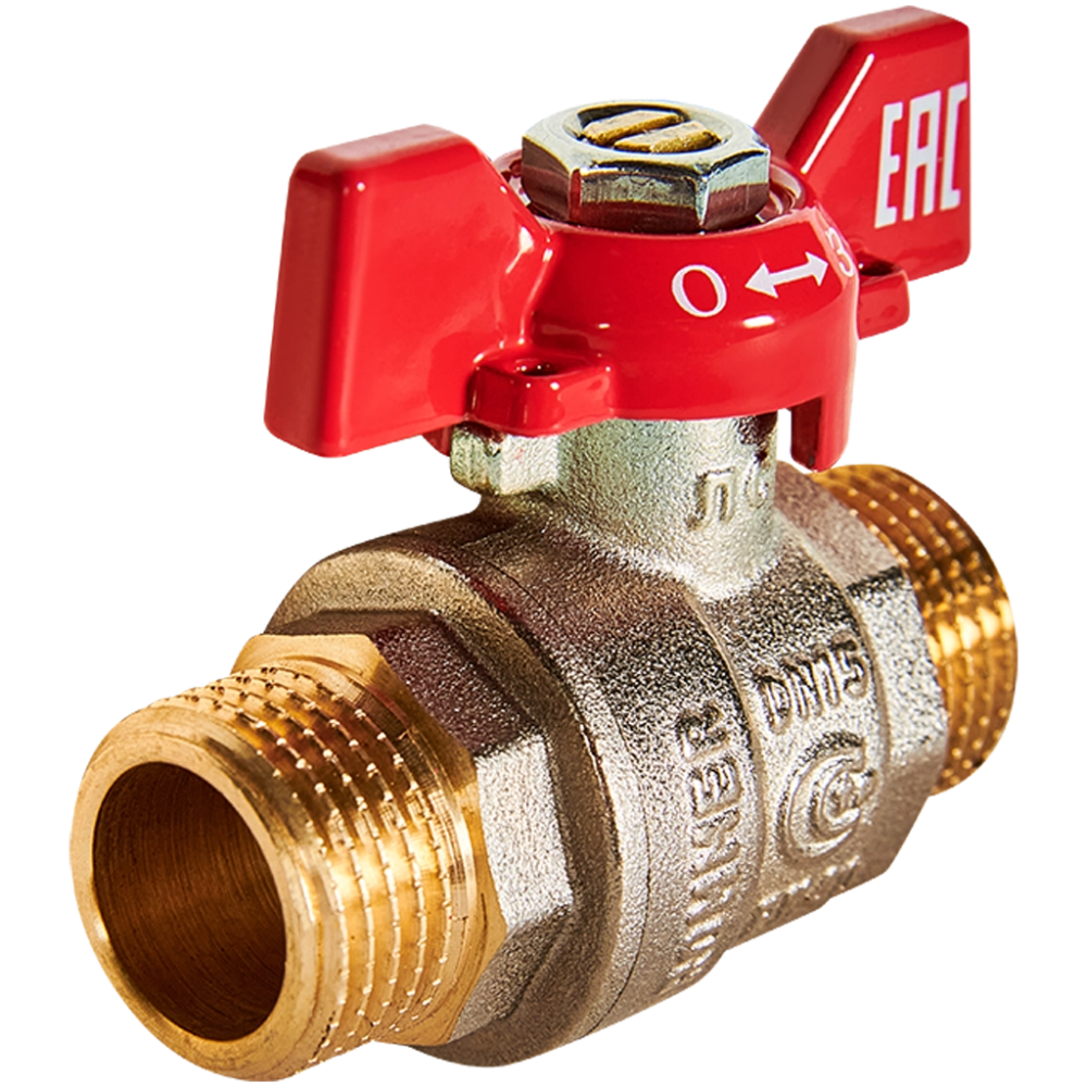 Rommer шаровой кран 1 1/4" НР/НР, ручка бабочка RBV-0007-0410232