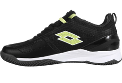 Мужские теннисные кроссовки Lotto Mirage 200 Clay - all black/sharp green/asphalt
