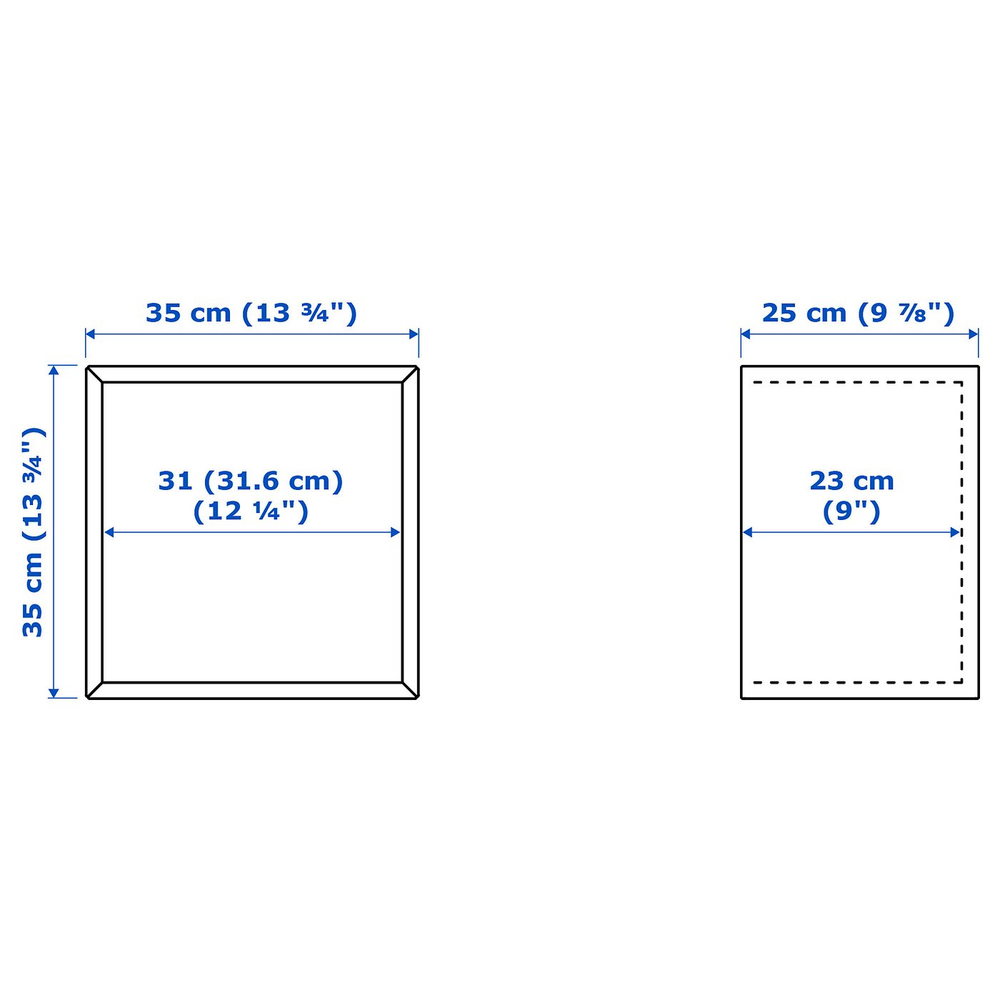 IKEA EKET  (ИКЕА ЕКЕТ)  -  Комбинация настенных шкафов - тёмный серо-синий 70x25x105 см