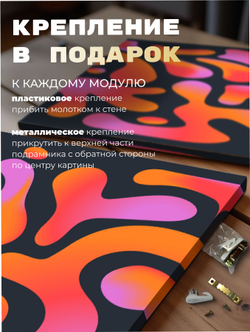 Картина Бирюзовая гармония модульная 50x70см 3шт.