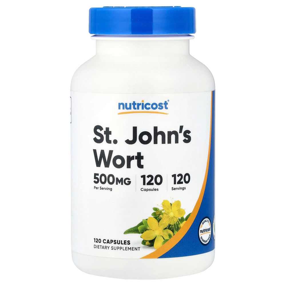 Nutricost, Зверобой, 500 мг, 120 капсул