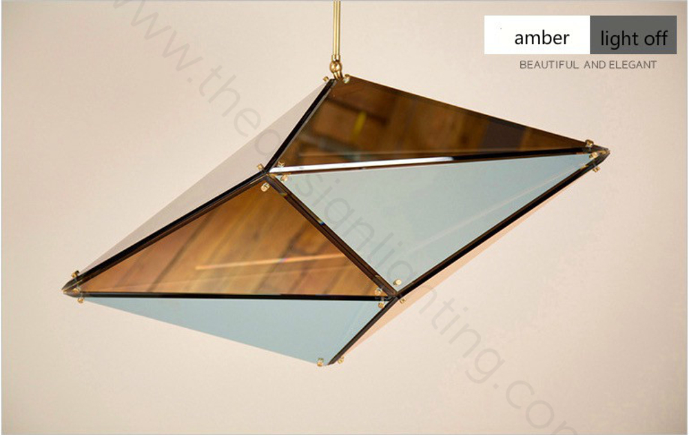 Pendant design lamp  Maxhedron Horizontal by Bec Brittain (Amber)