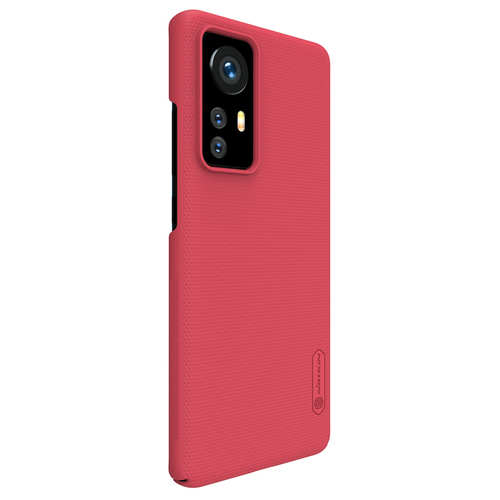 Тонкий чехол красного цвета от Nillkin для Xiaomi Mi 12, 12X и 12S, серия Super Frosted Shield