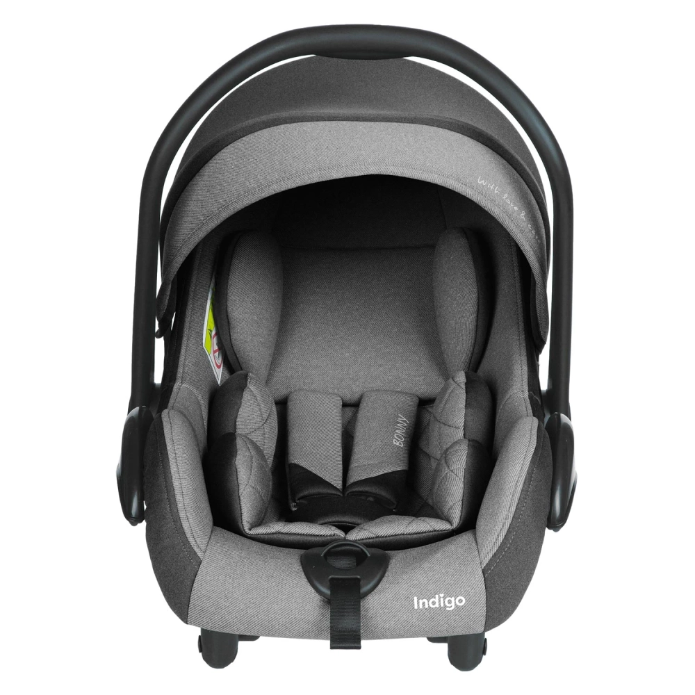 Автокресло Indigo BONNY 0+ (0-13 кг) серый-св.серый