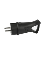 SmartBuy Вилка угловая с кольцом каучуковая 230В, 16A, IP44, черный