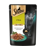 Утка ломтики в соусе, 75г влажный корм для кошек Sheba