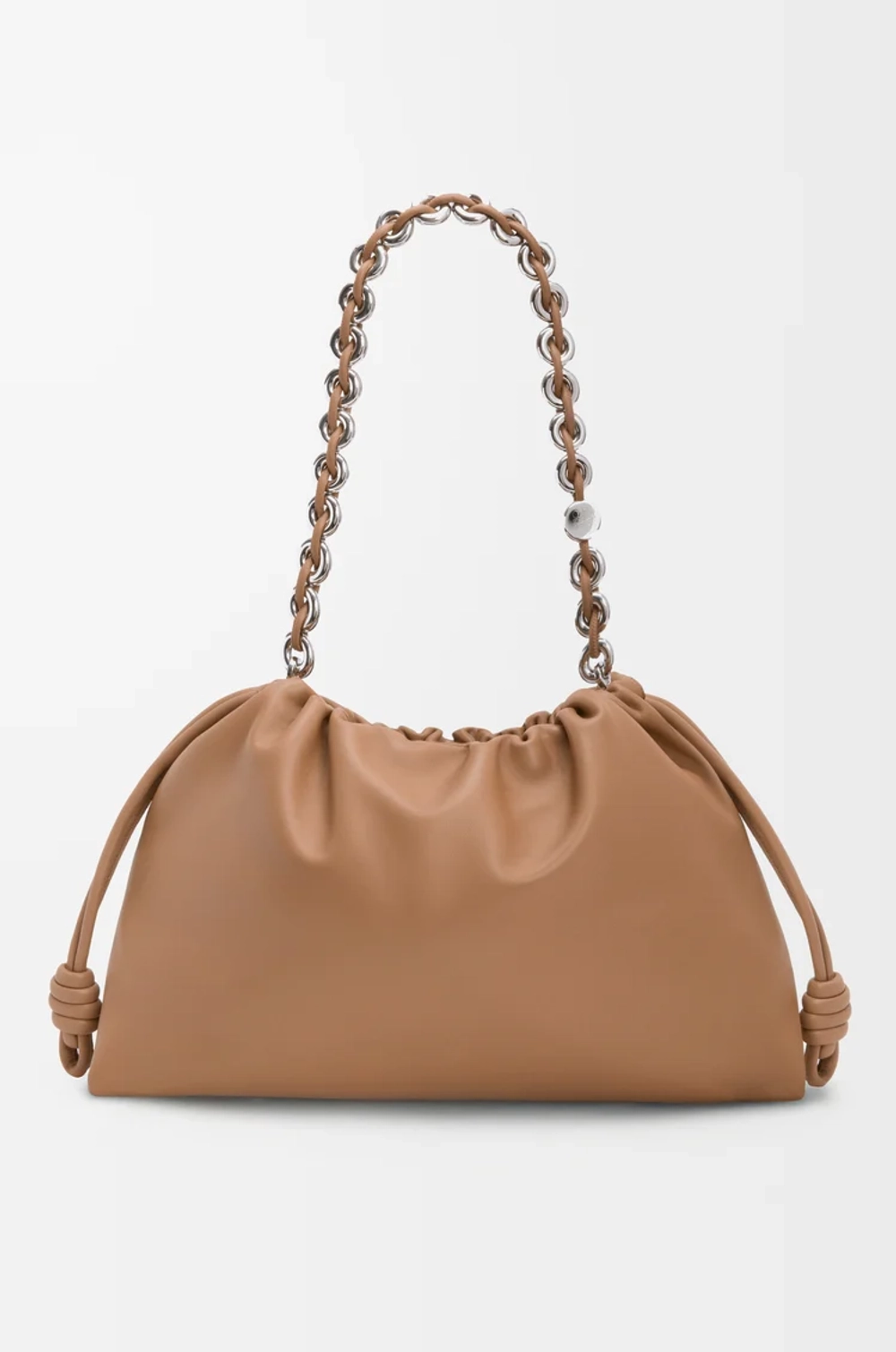 Loewe Большая сумка Flamenco из мягкой кожи ягненка наппа, мокко