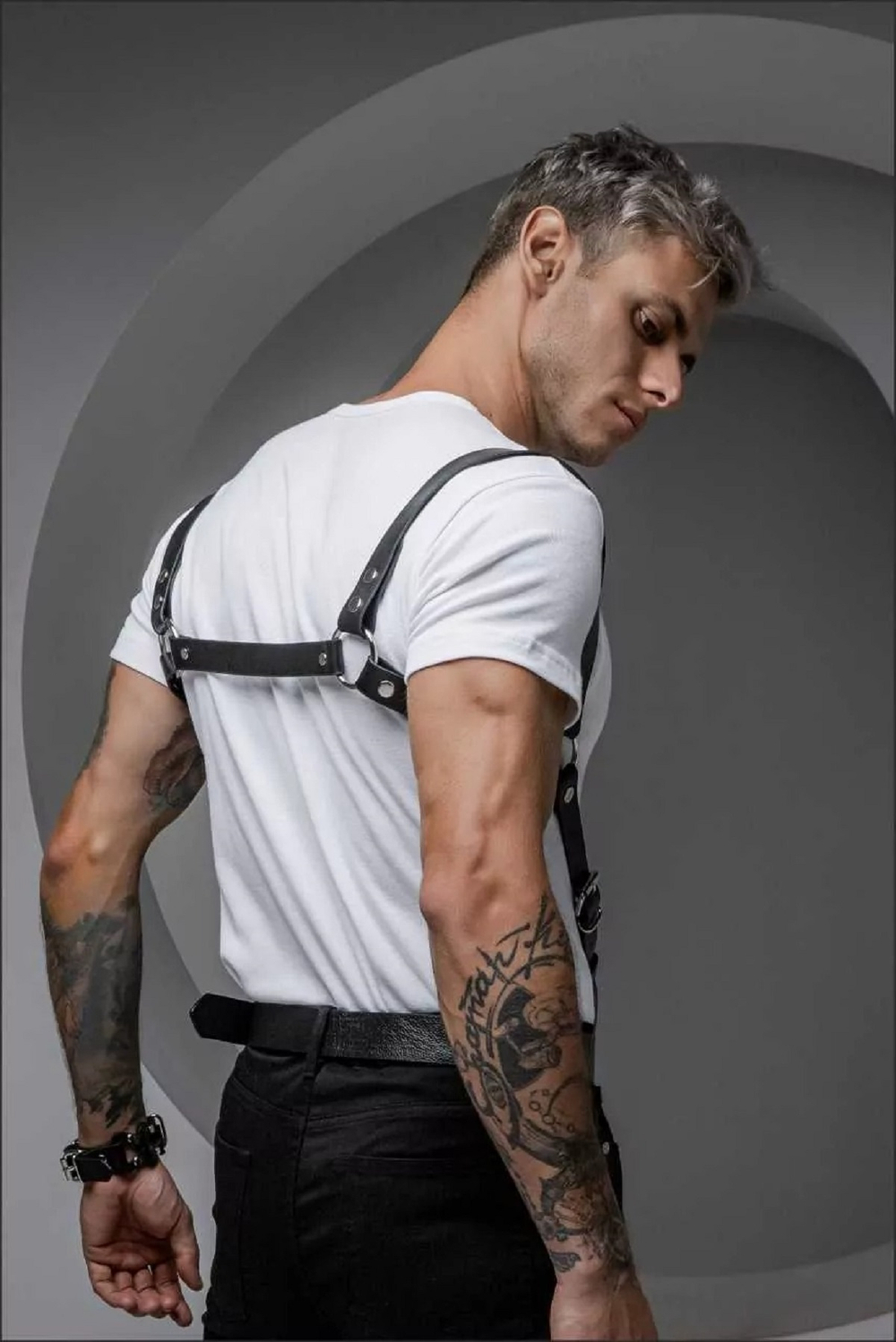 Портупея мужская Ra Style кожа черный L/XL