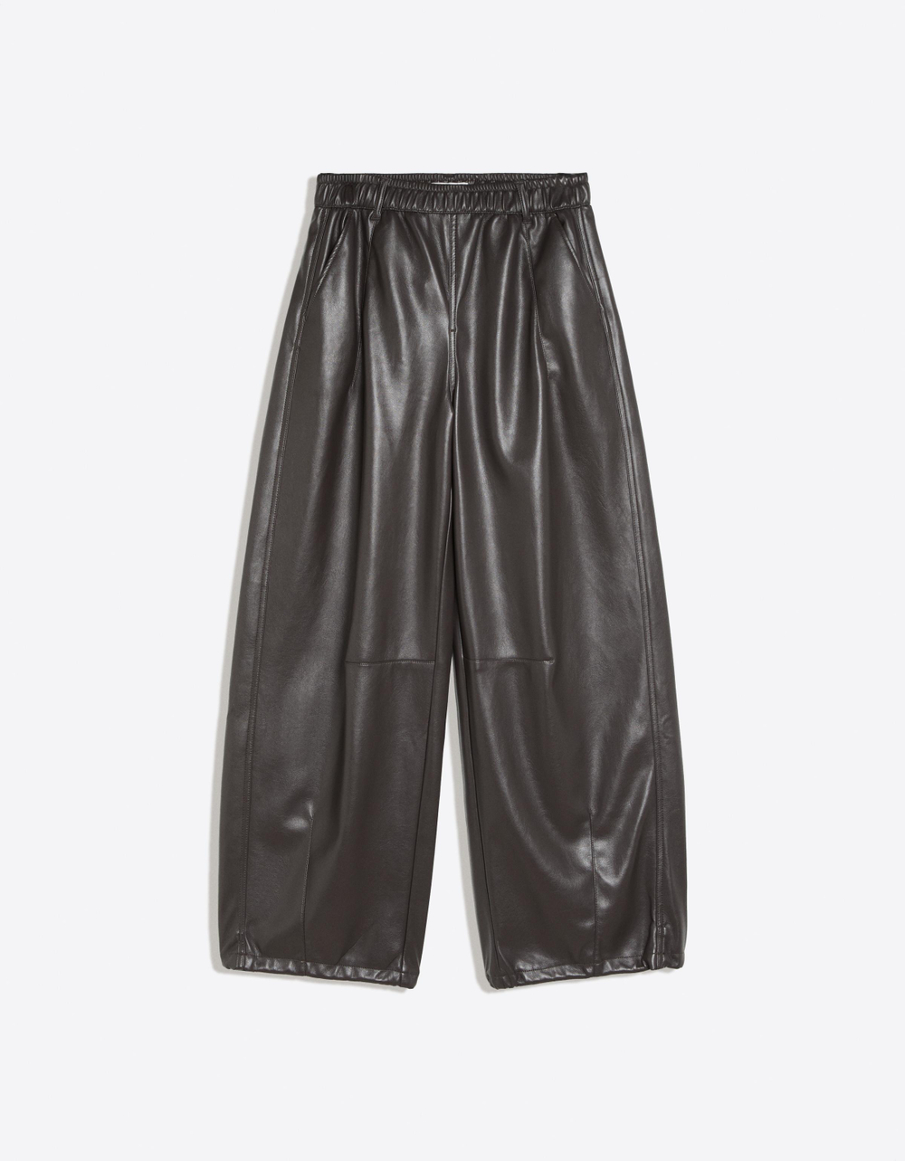 Женские брюки-шаровары из искусственной кожи - BERSHKA