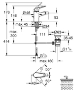 Смеситель для биде GROHE Swift однорычажный (24332001)