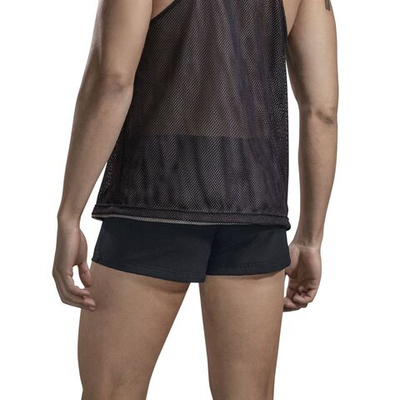 Черно-серая двусторонняя мужская майка Fit Tank-top (Размер: S) (Цвет: разноцветный)
