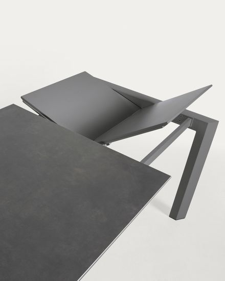 Стол Atta 140 (200) x90 антрацит керамика Испания