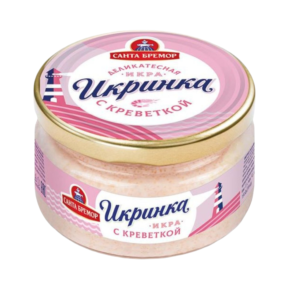 Икра деликатесная Икринка с креветкой 160г