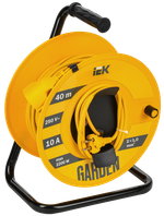 GARDEN Катушка УК40 1 место без заземления с термозащитой 2х1,0мм2 40м IEK