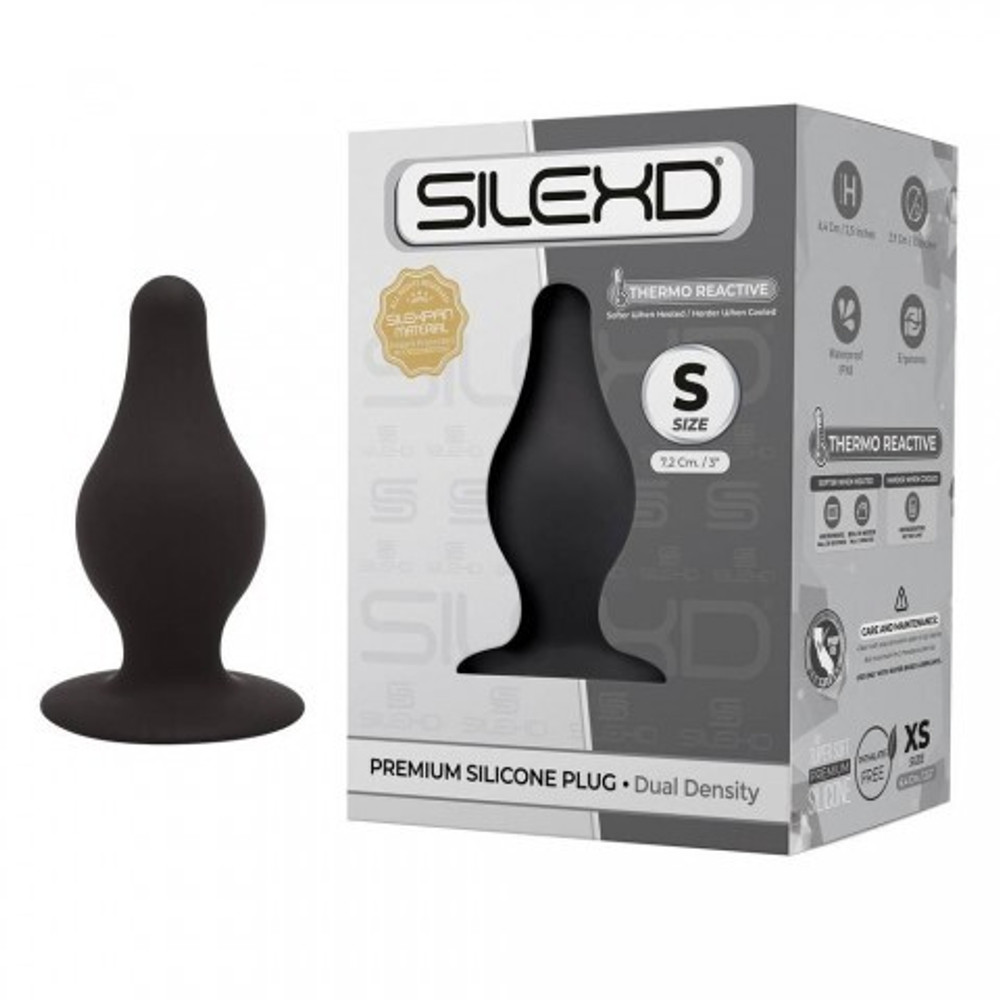 Анальный плаг черный  MODEL 2 от SILEXD (S: 7,2*3 см.)