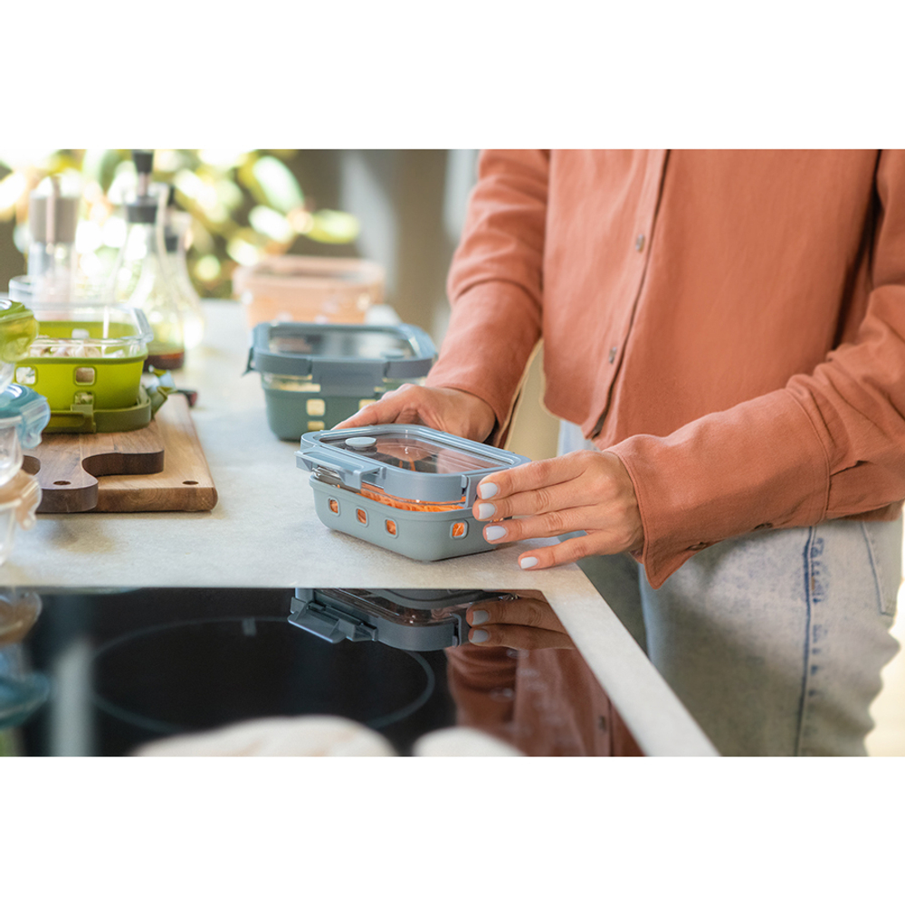 Контейнер для запекания, хранения и переноски продуктов в чехле smart solutions, 640 мл, зеленый