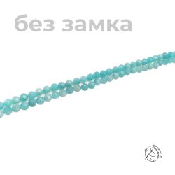 Нить из бусин Амазонит, 6 мм с огранкой