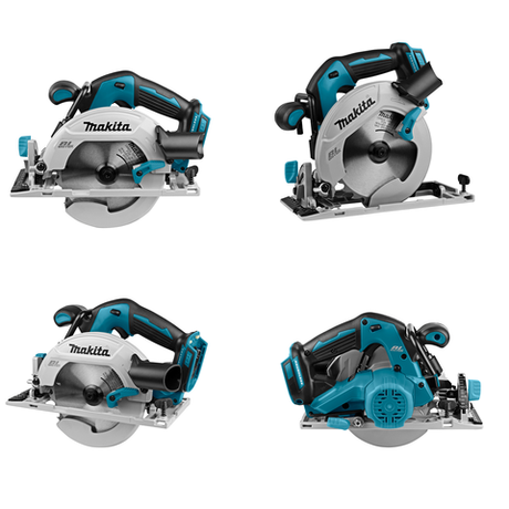 Аккумуляторная дисковая пила Makita LXT 18В диск 165 /20 мм, угол резки регулируется одним рычагом от 0 до 45°, для распиливания древесины с глубиной до 57 мм DHS680Z