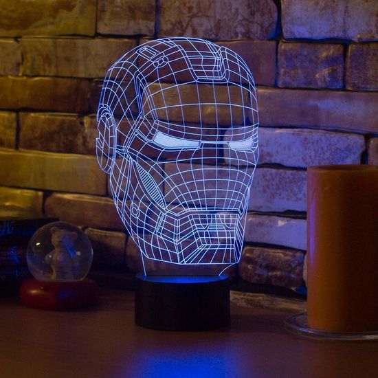 3D ночник Маска Железного человека