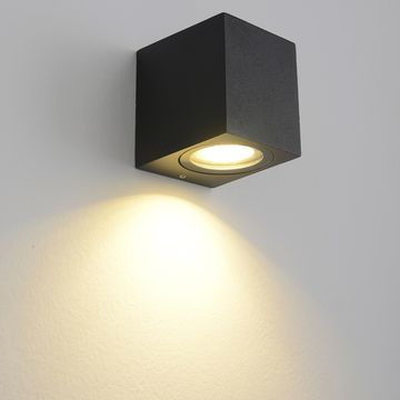 Уличный настенный светильник 1*GU10 CLT 528W1 BL чёрный Crystal Lux