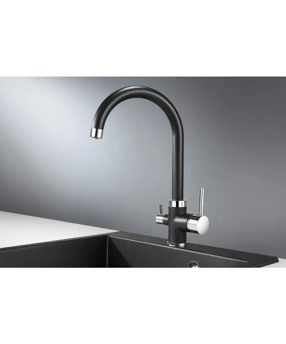Кухонный смеситель Kuppersberg KARIA DEEP BLACK фото 2
