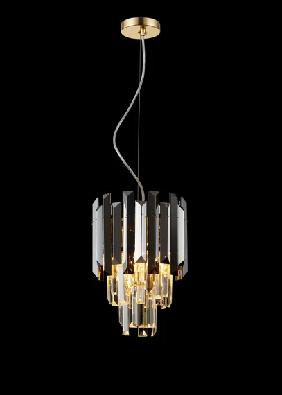 Светильник подвесной NewRgy DM50-ф250*H340(1200)SM H GOLD, 2×40 Вт, золотой