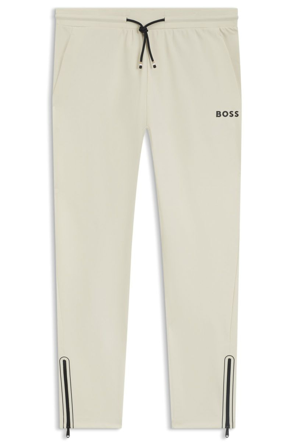 Мужские теннисные брюки BOSS Active Stretch-Gabardine Bottoms With Thermoregulating Technology — open white