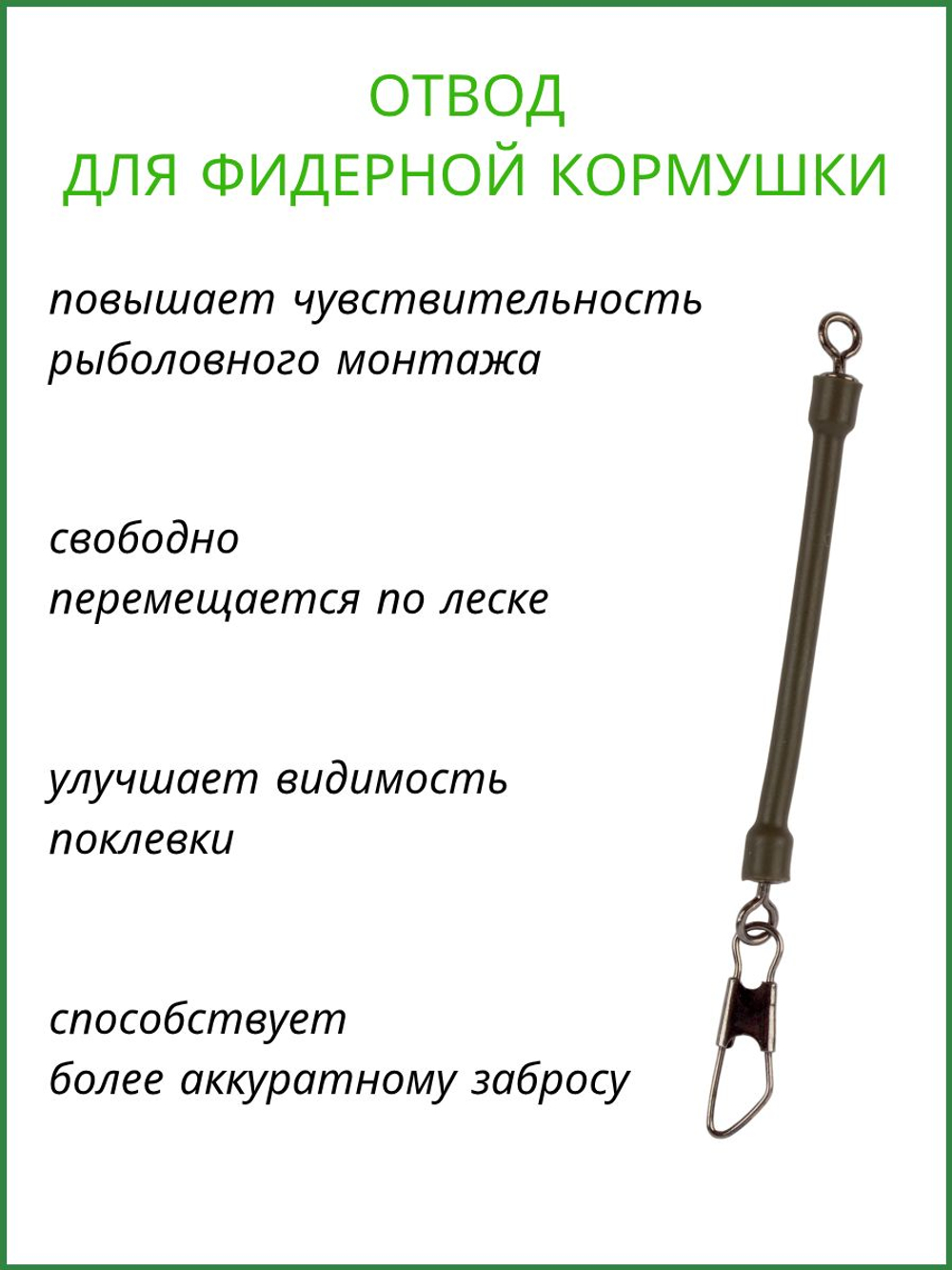 Отвод для фидерной кормушки Fish Crystal 6 см (в уп. 5шт)