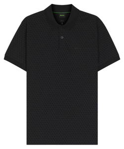 Мужское теннисное поло BOSS Chip Pattern - black