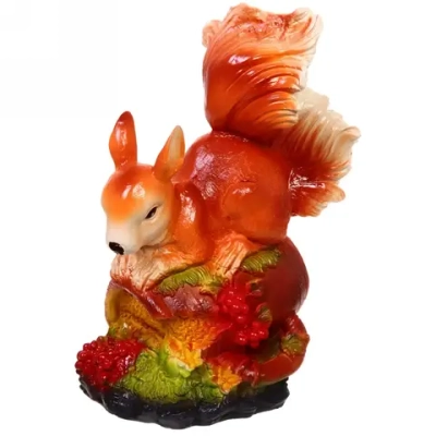 Фигура из гипса «Белка на кувшинке» 36см