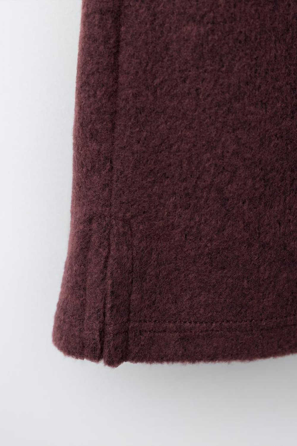 ZARA ТРИКОТАЖНЫЕ БРЮКИ FLARE С БАНТАМИ SOFT TOUCH, ТЕМНО-БОРДОВЫЙ