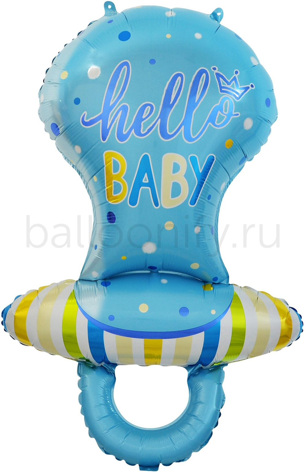 Шар (39''/99 см) Фигура, Соска Пустышка для мальчика, Голубой, 1 шт.